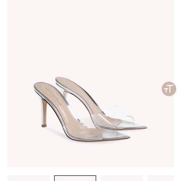 Gianvito Rossi NWT size 37 Elle Mule 85 stiletto in silver. These are in store! - Picture 1 of 8
